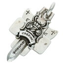 クロムハーツ Chrome Hearts　 3TRINKETS スリートリンケッツペンダント オールドシルバーネックレストップ(シルバー 18.47g)【011042】【GZ11】【小物】【中古】bb389#rinkan*B