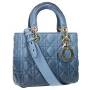 クリスチャンディオール Christian Dior LADY DIOR MY ABCDIOR 2WAY グラデーションショルダーバッグ(ブルー調)【6010...