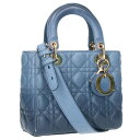 クリスチャンディオール Christian Dior　 LADY DIOR MY ABCDIOR 2WAY グラデーションショルダーバッグ(ブルー調)【601042】【SS13】【小物】【中古】bb324#rinkan*B