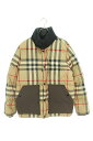 バーバリー Burberry　サイズ:XS 8043921 ノバチェックナイロンダウンジャケット(ベージュ調)【011042】【BS55】【メンズ】【中古】bb205#rinkan*B