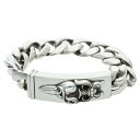 クロムハーツ Chrome Hearts サイズ:13LINK ID DGGR HEART ダガーハートIDクラシックリンク シルバーブレスレット(シルバー 1...