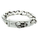 クロムハーツ Chrome Hearts　サイズ:13LINK ID DGGR HEART ダガーハートIDクラシックリンク シルバーブレスレット(シルバー 122.06g)【311042】【SS13】【小物】【中古】bb355#rinkan*B