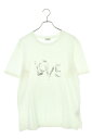 サンローランパリ SAINT LAURENT PARIS　サイズ:S 585368 YBKZ2 LOVEプリントTシャツ(ホワイト)【511042】【BS99】【メンズ】【中古】bb210#rinkan*B