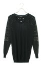 ジバンシィ GIVENCHY　サイズ:XS 11AW 11A 6944 895 ハトメ装飾ニット(ブラック)【102042】【BS99】【メンズ】【中古】bb87#rinkan*B