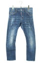 ディースクエアード DSQUARED2　サイズ:44 14SS S74LA0595 ペイント加工デニムパンツ(インディゴ)【421042】【BS99】【メンズ】【中古】bb132#rinkan*B