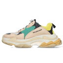 バレンシアガ BALENCIAGA　サイズ:44 TRIPLE S TRAINERS トリプルエスレースアップスニーカー(グレー×グリーン×イエロー)【321042】【NO05】【メンズ】【小物】【中古】bb170#rinkan*B