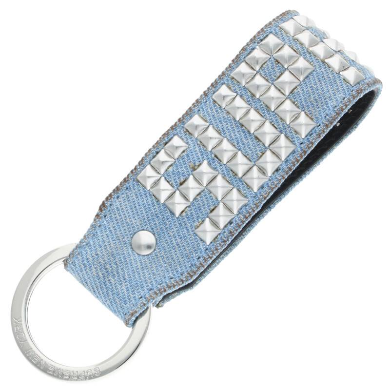 シュプリーム SUPREME　×エイチティーシー HTC 23SS Studded Keychain スタッズデニムキーチェーン(インディゴ×シルバー 総重量41.00g)【721042】【OM10】【小物】【中古】bb51#rinkan*S