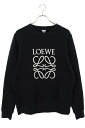 ロエベ LOEWE　サイズ:L H6109900CR アナグラム刺繍クルーネックスウェット(ブラック)【821042】【SS13】【メンズ】【中古】bb127#rinkan*B