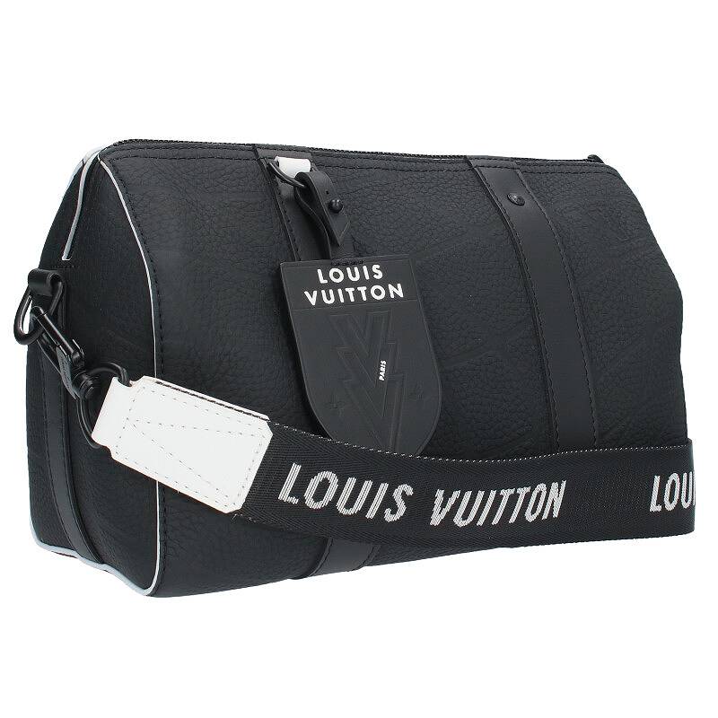 ルイヴィトン LOUISVUITTON　 M21543 シティ・キーポル FIFAワールドカップレザーショルダーバッグ(ブラック)【102042】【GZ11】【小物】【中古】bb406#rinkan*B