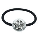 クロムハーツ Chrome Hearts　 HAIRBAND スターボタンヘアゴム シルバーコンチョ(シルバー 総重量15.86g)【102042】【SS13】【小物】【中古】bb33#rinkan*B