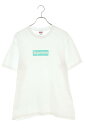 シュプリーム SUPREME　×ティファニー TIFFANY&Co. サイズ:M 21AW Box Logo Tee ボックスロゴTシャツ(ホワイト×ブルー)【604042】【FK04】【メンズ】【中古】bb187#rinkan*B