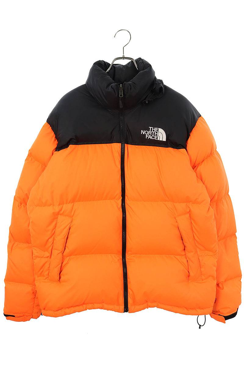 シュプリーム SUPREME　×ノースフェイス THE NORTH FACE サイズ:L 16AW Nuptse Jacket パワーオレンジヌプシダウンジャケット(オレンジ×ブラック)bb205#rinkan*B