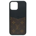 ルイヴィトン LOUISVUITTON　サイズ:12ProMax M80081 IPHONE バンパー モノグラム切替アイフォンケース(ブラック×ブラウン)bb187#rinkan*B