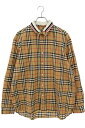 バーバリー Burberry　サイズ:XXXL 8004962 レイヤードカラーヴィンテージチェック長袖シャツ(ベージュ)【802042】【OM10】【メンズ】【中古】bb51#rinkan*B