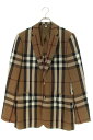 バーバリー Burberry サイズ:48 8036696 ノヴァチェックテーラードジャケット(ブラウン)【912042】【BS99】【メンズ】【中古】bb216 rinkan D