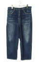 トリココムデギャルソン tricot COMME des GARCONS サイズ:M TG-P017 AD2020ワイドロングパンツ(インディゴ)【522042】【BS99】【レディース】【中古】bb33#rinkan*D