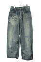 バレンシアガ BALENCIAGA　サイズ:XS 23SS 745223 TNW01 GRAFFITI BAGGY グラフィティバギーデニムパンツ(インディゴ)【412042】【SB01】【メンズ】【中古】bb154#rinkan*B