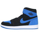 ナイキ NIKE　サイズ:27.5cm AIR JORDAN 1 RETRO HIGH OG DZ5485-042 エアジョーダン1スウェードハイカットスニーカー(ブラック×ブルー)【603042】【BS99】【メンズ】【小物】【中古】bb33#rinkan*S