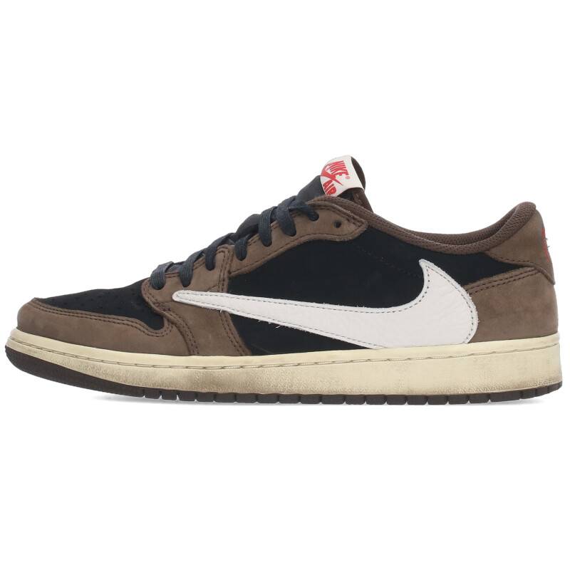 ナイキ NIKE　サイズ:26.5cm AIR JORDAN 1 RETRO LOW OG SP TRAVIS SCOTT CQ4277-001 エアジョーダン1レトロロウオージースニーカー(ブラウン×ブラック×ホワイト)【222042】【OM10】【メンズ】【小物】【中古】bb409#rinkan*B