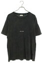 サンローランパリ SAINT LAURENT PARIS　サイズ:L 17SS 498281 YB2LO ダメージ加工クラシックロゴTシャツ(ダークグレー)【823042】【BS99】【メンズ】【中古】bb411#rinkan*B