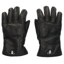 プラダ PRADA サイズ:8.5 2GG179 トライアングルロゴナッパレザーグローブ(ブラック)【303042】【BS55】【小物】【中古】bb17#rin...