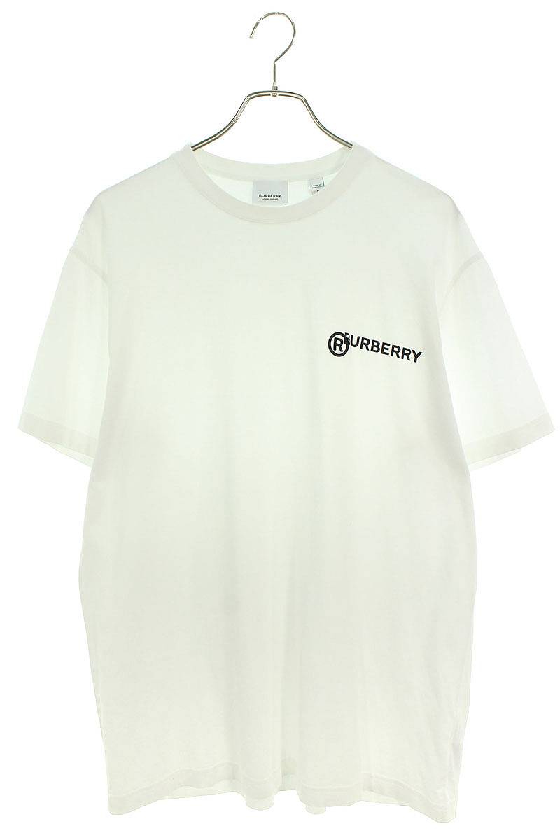 バーバリー Burberry　サイズ:S 4558766 ロゴプリントTシャツ(ホワイト)【223042】【BS55】【メンズ】【中古】bb378#rinkan*B