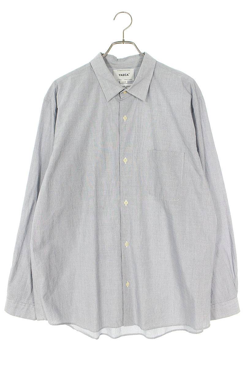 ヤエカ YAECA サイズ:M 12149 BUTTON SHIRT WIDE チェック長袖シャツ(ブルー)【703042】【BS99】【メンズ】【中古】bb51 rinkan B