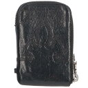 クロムハーツ Chrome Hearts　 One Trillion ワントリリオン フレアニーレザー財布(ブラック)【703042】【NO05】【小物】【中古】bb297#rinkan*B