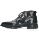 クロムハーツ Chrome Hearts　×オールデン Alden サイズ:7D GEORGE BOOT ジョージブーツ ガンスリンガーベルトコートバンレザーブーツ(ブラック×シルバー)【603042】【SS07】【メンズ】【小物】【中古】bb297#rinkan*B