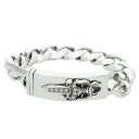 クロムハーツ Chrome Hearts　サイズ:13LINK ID DAGGER P D ダガーID PAVEダイヤ シルバーブレスレット(シルバー×クリア 113.74g)【813042】【OS06】【小物】【中古】bb359#rinkan*B