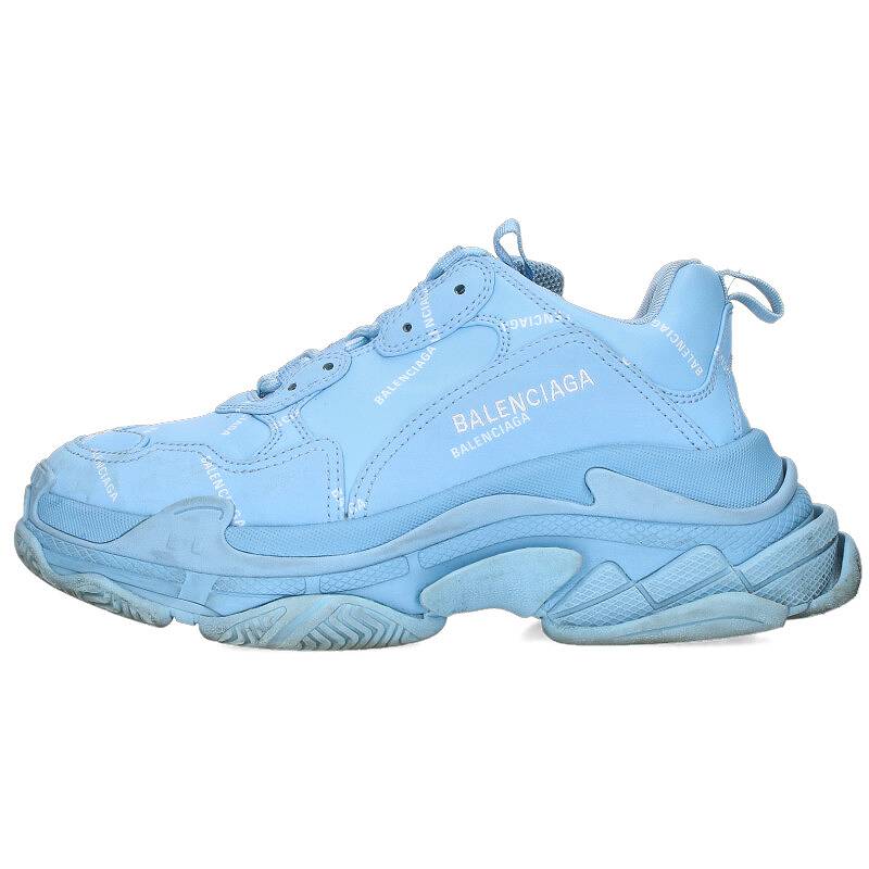 バレンシアガ BALENCIAGA　サイズ:39 TRIPLE S TRAINERS トリプルエス レースアップスニーカー(ライトブルー)【523042】【BS99】【メンズ】【小物】【中古】bb87#rinkan*B