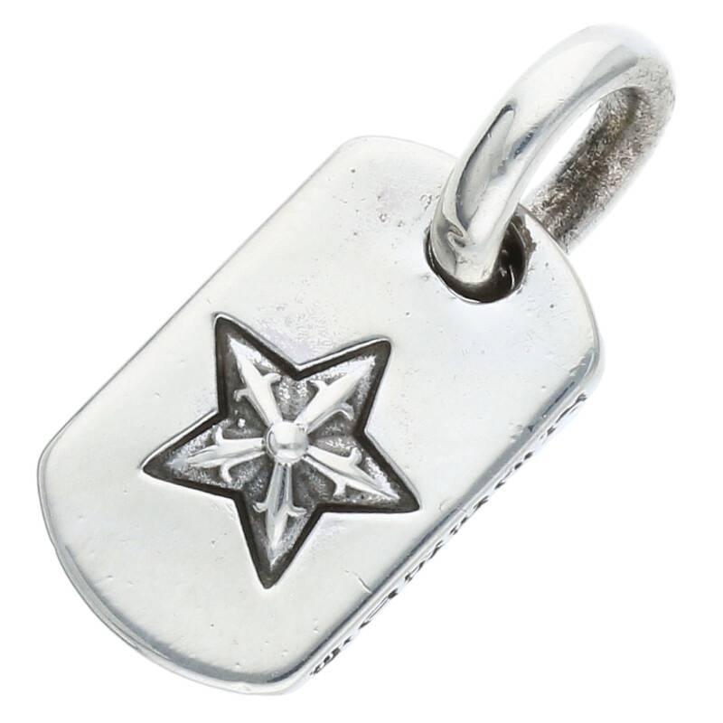 クロムハーツ Chrome Hearts D T TNY STAR タイニードッグタグスター チャーム シルバーネックレストップ(シルバー 3.50g)【023042】【SJ02】【小物】【中古】bb30 rinkan B