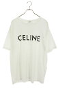 セリーヌバイエディスリマン CELINE by Hedi Slimane　サイズ:L 2X681671Q ルーズフィットロゴプリントTシャツ(ホワイト)bb315#rinkan*B