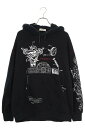 ジバンシィ GIVENCHY　サイズ:S 21SS BMJ09L305B グラフィックロゴプルオーバーパーカー(ブラック)【723042】【OM10】【メンズ】【中古】bb205#rinkan*B