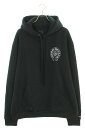 クロムハーツ Chrome Hearts　サイズ:XL WWW.CHROMEHEARTS.COM HOODIE オンライン限定ホースシューバックプリントプルオーバーパーカー(ブラック×シルバー)【923042】【SJ02】【メンズ】【中古】bb17#rinkan*S