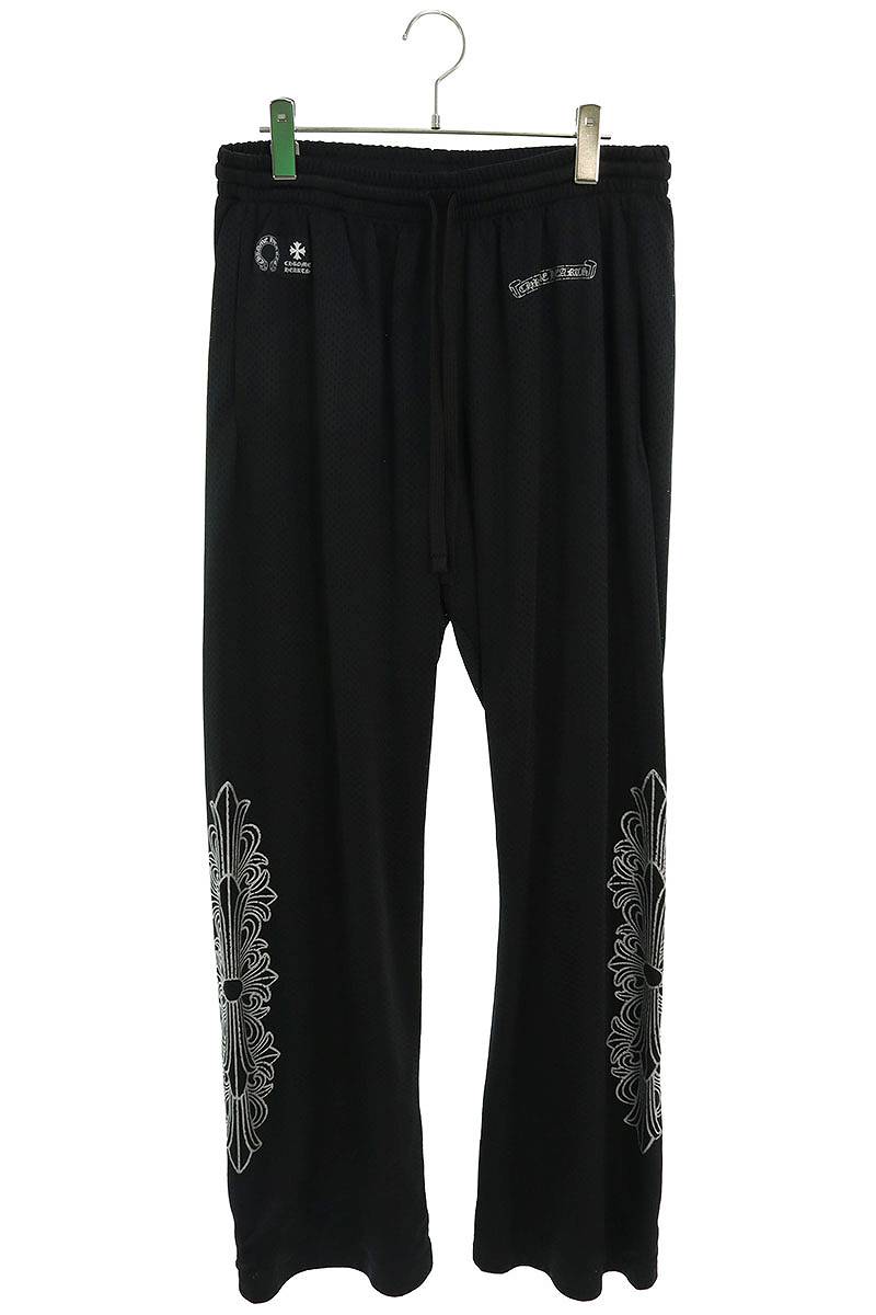 クロムハーツ Chrome Hearts　サイズ:L MESH VARSITY PANTS CH メッシュプリントロングパンツ(ブラック)【923042】【SS13】【メンズ】【中古】bb51#rinkan*A