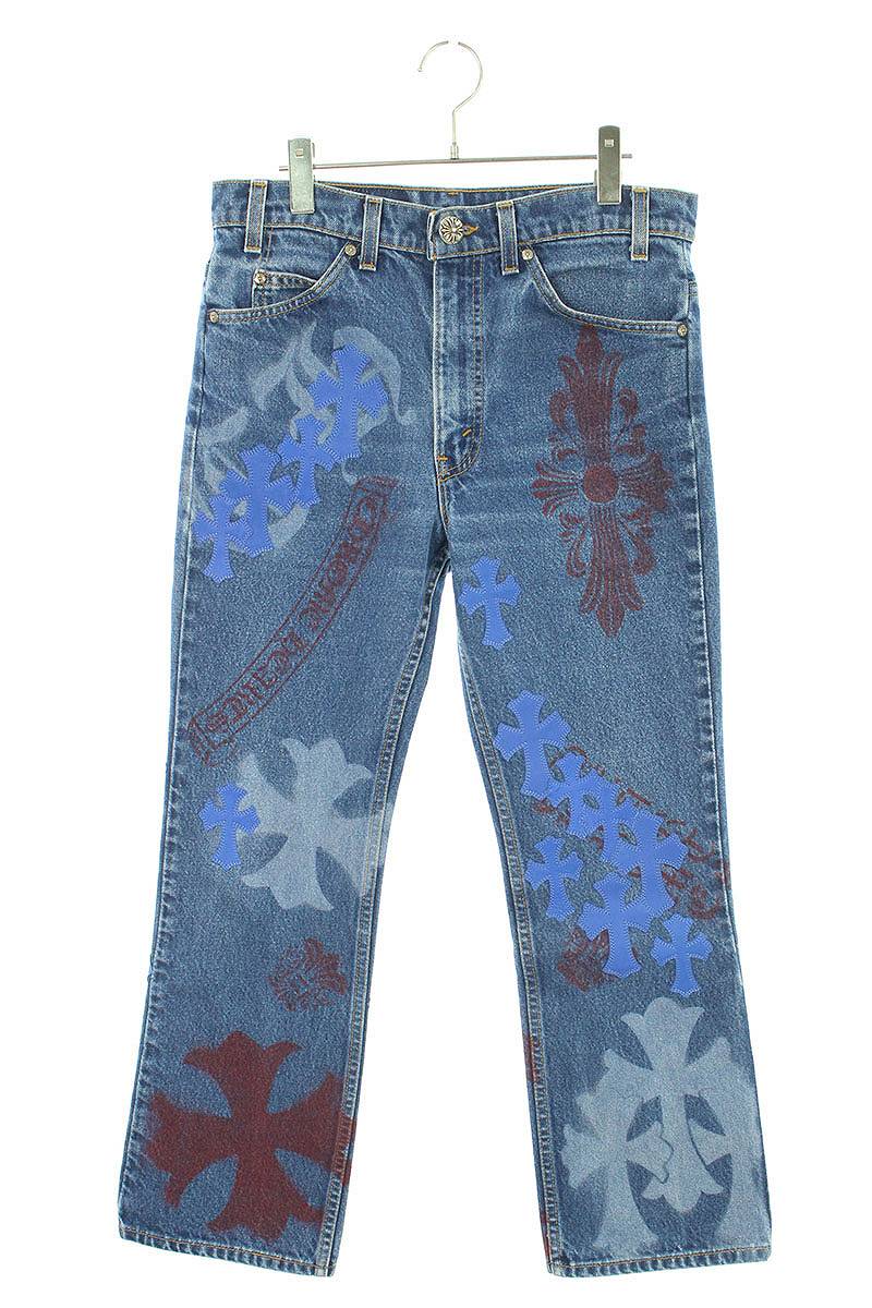 クロムハーツ Chrome Hearts　×リーバイス LEVI'S サイズ:31インチ STENCIL DENIM ステンシル ペイント..