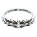 クロムハーツ Chrome Hearts　サイズ:21.5号 BABY CLASSIC ベイビークラシックフローラルクロス シルバーリング(シルバー 6.24g)【104042】【GZ11】【小物】【中古】bb24#rinkan*B