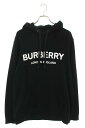 バーバリー Burberry　サイズ:L 8009509 ロゴプリントプルオーバーパーカー(ブラック)【404042】【OM10】【メンズ】【中古】bb205#rinkan*C