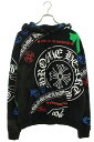 クロムハーツ Chrome Hearts　サイズ:M STENCIL HOODIE ステンシルプリントプルオーバーパーカー(ブラック)【404042】【SJ02】【メンズ】【中古】bb339#rinkan*B