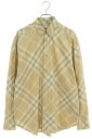 バーバリー Burberry　サイズ:S 24SS 8082194 チェック長袖シャツ(ベージュ)【314042】【SS13】【メンズ】【新古品】bb20#rinkan*N