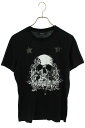 ジバンシィ GIVENCHY　サイズ:XXS 11S 7243 657 スカルローズプリントTシャツ(ブラック)【105042】【BS99】【メンズ】【中古】bb356#rinkan*B