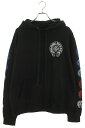 クロムハーツ Chrome Hearts　サイズ:M SWTSHRT PLVR マルチホースシュープリントプルオーバーパーカー(ブラック)【414042】【NO05】【メンズ】【中古】bb170#rinkan*B