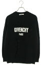 ジバンシィ GIVENCHY　サイズ:S BM70393Y0S デストロイ加工クルーネックスウェット(ブラック)【514042】【OM10】【メンズ】【中古】bb51#rinkan*B