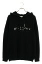 ジバンシィ GIVENCHY　サイズ:S BMJ06R30AF メタルロゴプルオーバーパーカー(ブラック)【624042】【OM10】【メンズ】【中古】bb349#rinkan*B