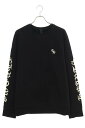 クロムハーツ Chrome Hearts サイズ:L SLOW RIDE CHロゴ刺繍クルーネックスウェット(ブラック×ホワイト×シルバー)【614042】【S...