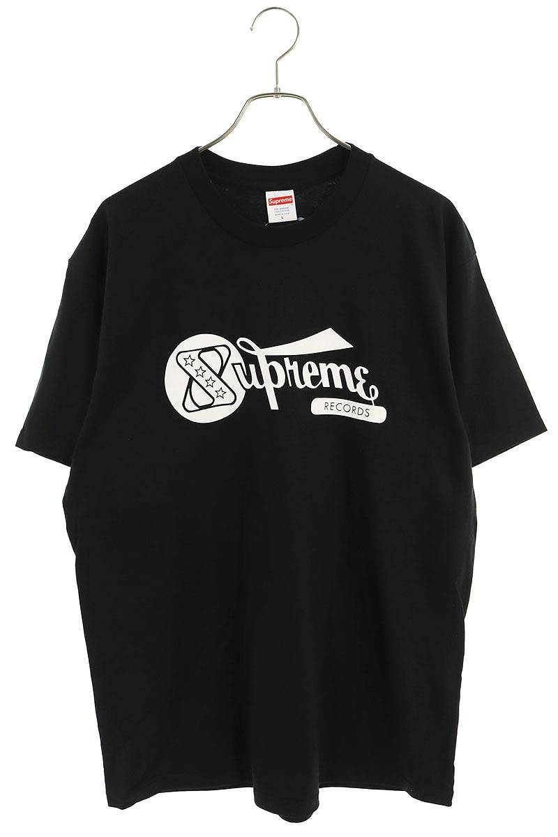 シュプリーム SUPREME　サイズ:L 24SS Records Tee シュプリームレコードロゴプリントTシャツ(ブラック..