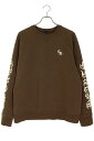クロムハーツ Chrome Hearts サイズ:L Y NOT SLO RIDE ロゴ刺繍クルーネックスウェット(ブラウン)【714042】【OS06】【メン...