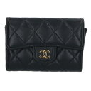 シャネル CHANEL マトラッセココマークコインケース(ブラック)【524042】【BS99】【小物】【中古】bb154#rinkan*B