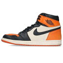 ナイキ NIKE サイズ:30cm AIR JORDAN 1 RETRO HIGH OG SHATTERED BACKBOARD 555088-005 エアジョーダン1レトロハイシャッタードバックボードスニーカー(ブラック×オレンジ×ホワイト)【524042】【BS55】【メンズ】【小物】【中古】bb33#rinkan*B